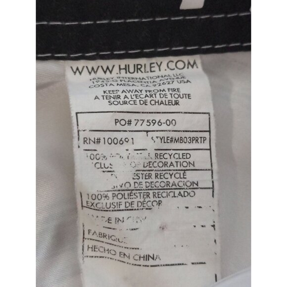 Hurley Boardshorts‎ Swimsuit Swim Trunks Mens 29 White Gray Check Beach Pool - Picture 6 of 9